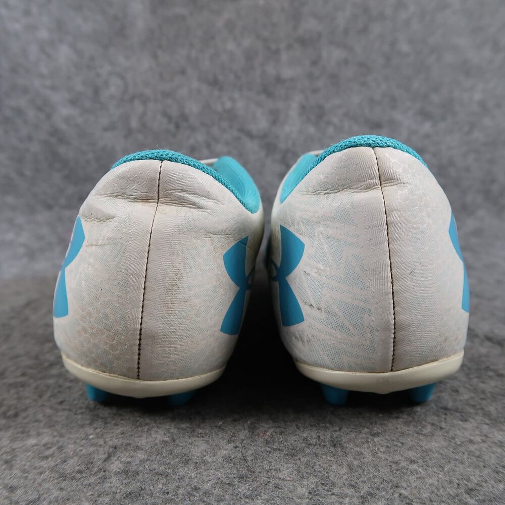 Under Armour Shoes Kids 2Y Soccer Cleats Athletic Sport Lace Up Blue White Youth - Picture 6 of 12